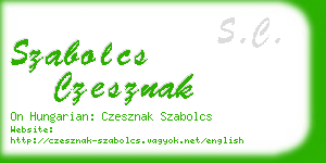 szabolcs czesznak business card